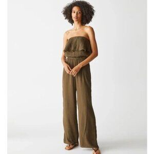 Michael Stars Riya Jumpsuit in Dolma (Olive) SZ Small